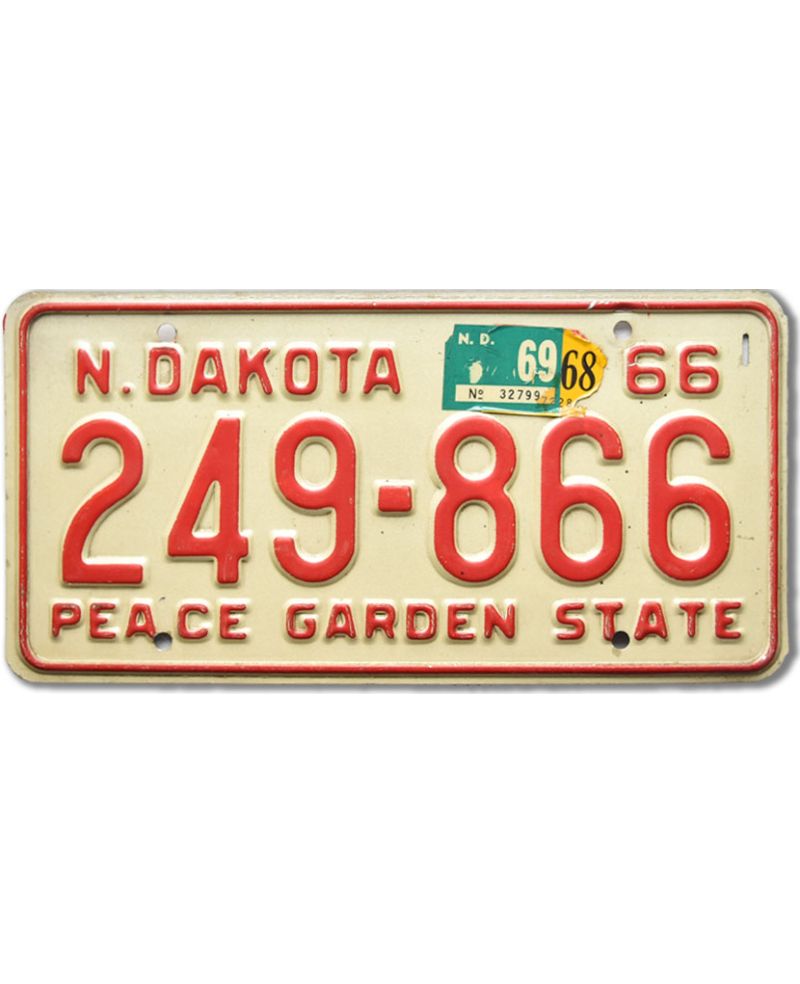 Americká SPZ North Dakota 1966 Garden State 249-866