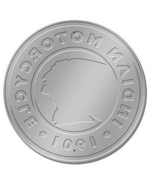Tablica metalowa Indian Logo Round 30 cm