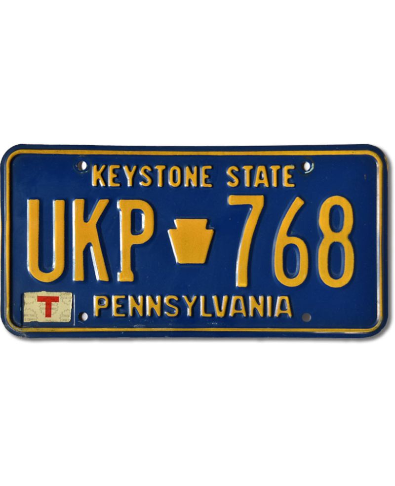 Tablica rejestracyjna USA Pennsylvania Keystone UKP-768 Tablica rejestracyjna USA Pennsylvania Keystone UKP-768