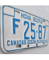 Kanadyjska tablica rejestracyjna Nova Scotia Playground F 25-87