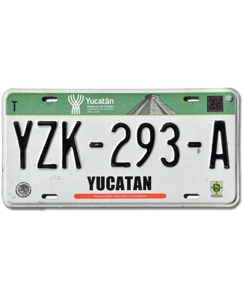 Mexická SPZ Yucatan YZK-293-A