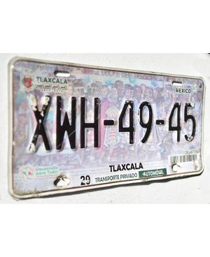 Mexická SPZ Tlaxcala XWH-49-45