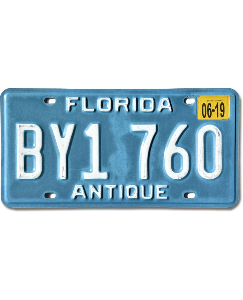 Tablica rejestracyjna USA Florida Antique BY1 760