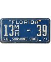 Tablica rejestracyjna USA Florida 1970 Sunshine State 13MH-39