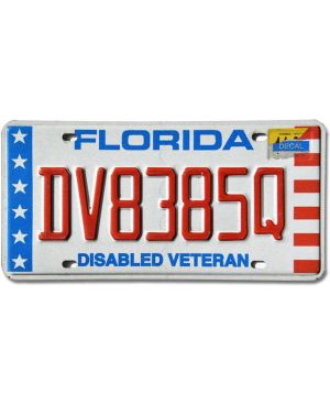 Tablica rejestracyjna USA Florida Veteran DV8385Q