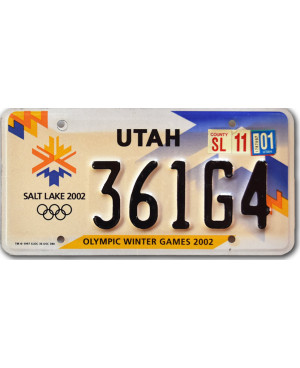 Americká SPZ Utah Olympic Winter Games 2002