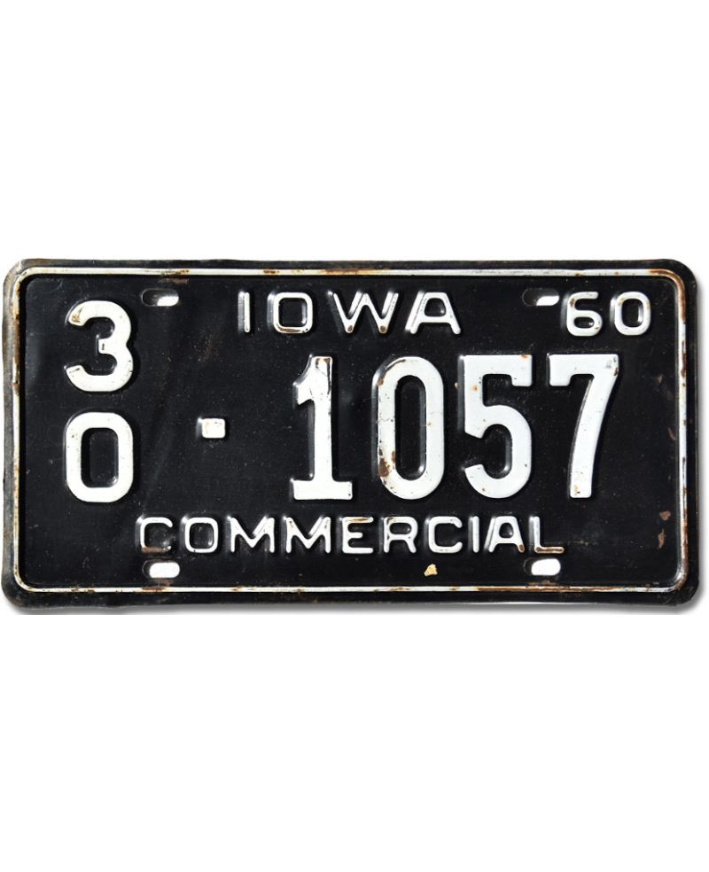 Americká SPZ Iowa 1960 Black 30-1057