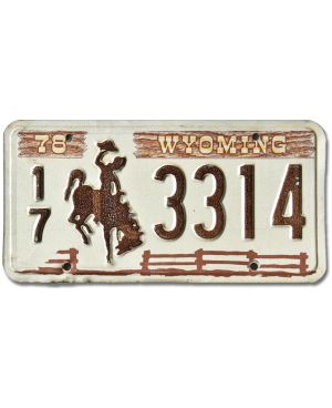 Tablica rejestracyjna USA Wyoming 1978 Fence 17-3314