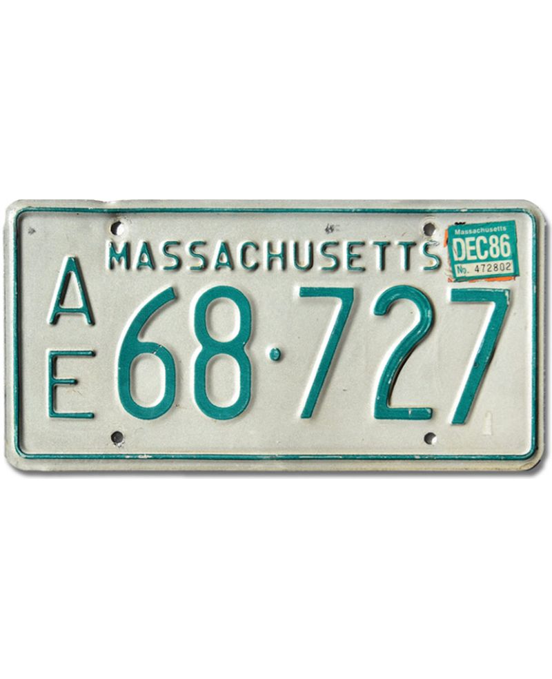 Americká SPZ Massachusetts AE68-727