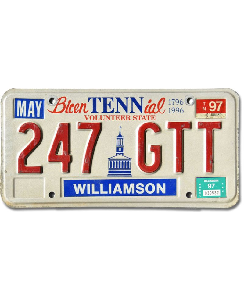 Tablica rejestracyjna USA Tennessee Bicentennial