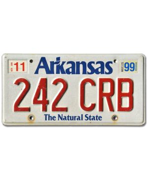 Tablica rejestracyjna USA Arkansas White 242 CRB