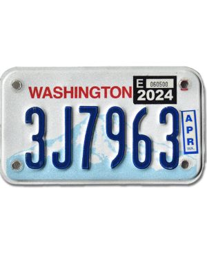 Motocyklowa Tablica Rejestracyjna USA Washington 3J7963