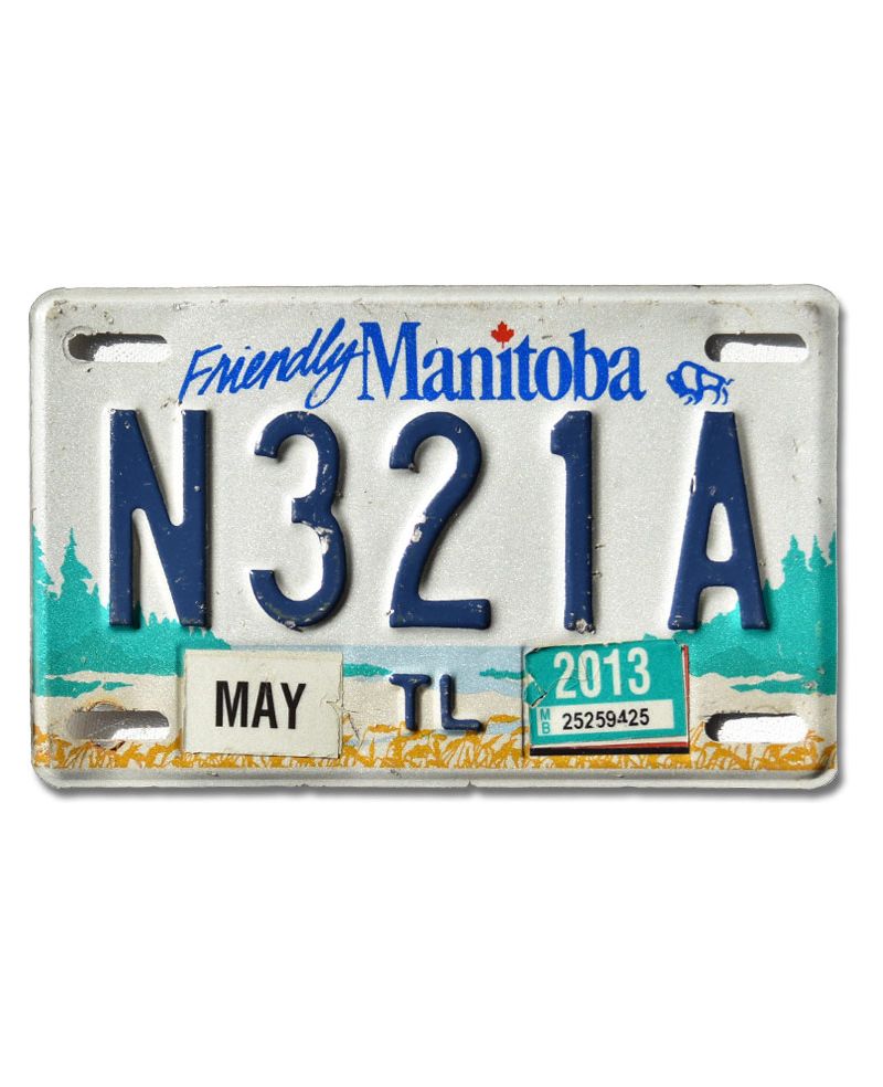 Kanadyjska tablica rejestracyjna Manitoba Trailer N321A