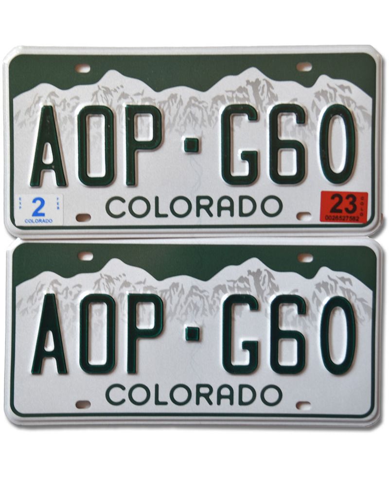 Tablica rejestracyjna USA Colorado White Mountains AOP-G60 para