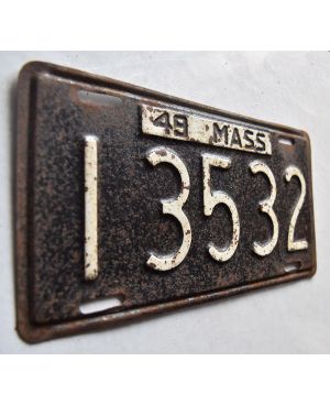 Tablica rejestracyjna USA Massachusetts 1949 Black I 3532