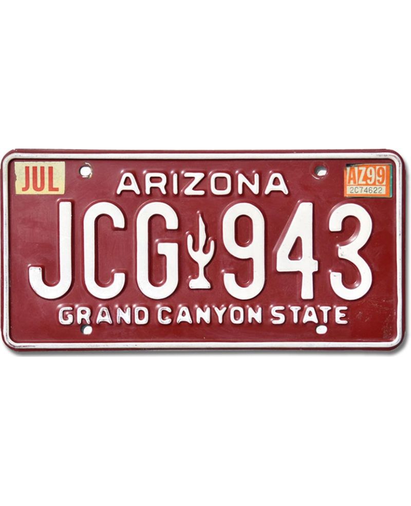 Americká SPZ Arizona Red Cactus JCG 943