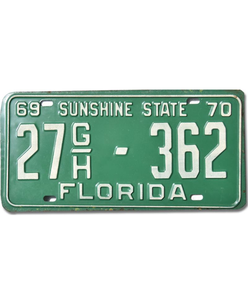 Americká SPZ Florida 1969 Green 27GH-362