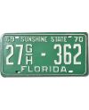 Tablica rejestracyjna USA Florida 1969 Green 27GH-362
