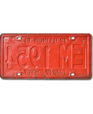 Americká SPZ Illinois 1961 Red EM 1954