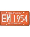 Tablica rejestracyjna USA Illinois 1962 Orange EM 1954