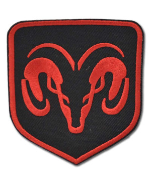 Nášivka Dodge RAM black logo 8 cm x 7,5 cm