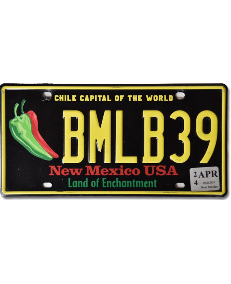 Tablica rejestracyjna USA New Mexico Chile Capital BMLB39