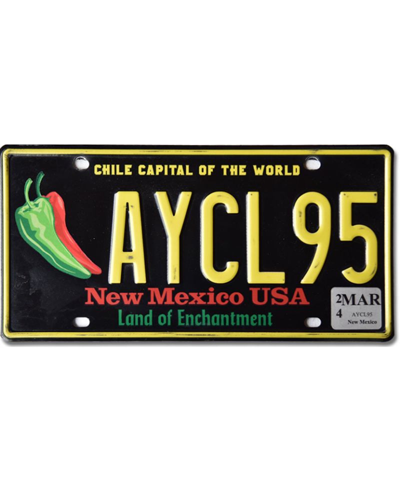 Tablica rejestracyjna USA New Mexico Chile Capital AYCL95