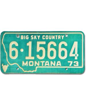 Americká SPZ Montana 1973 Green 6.15664
