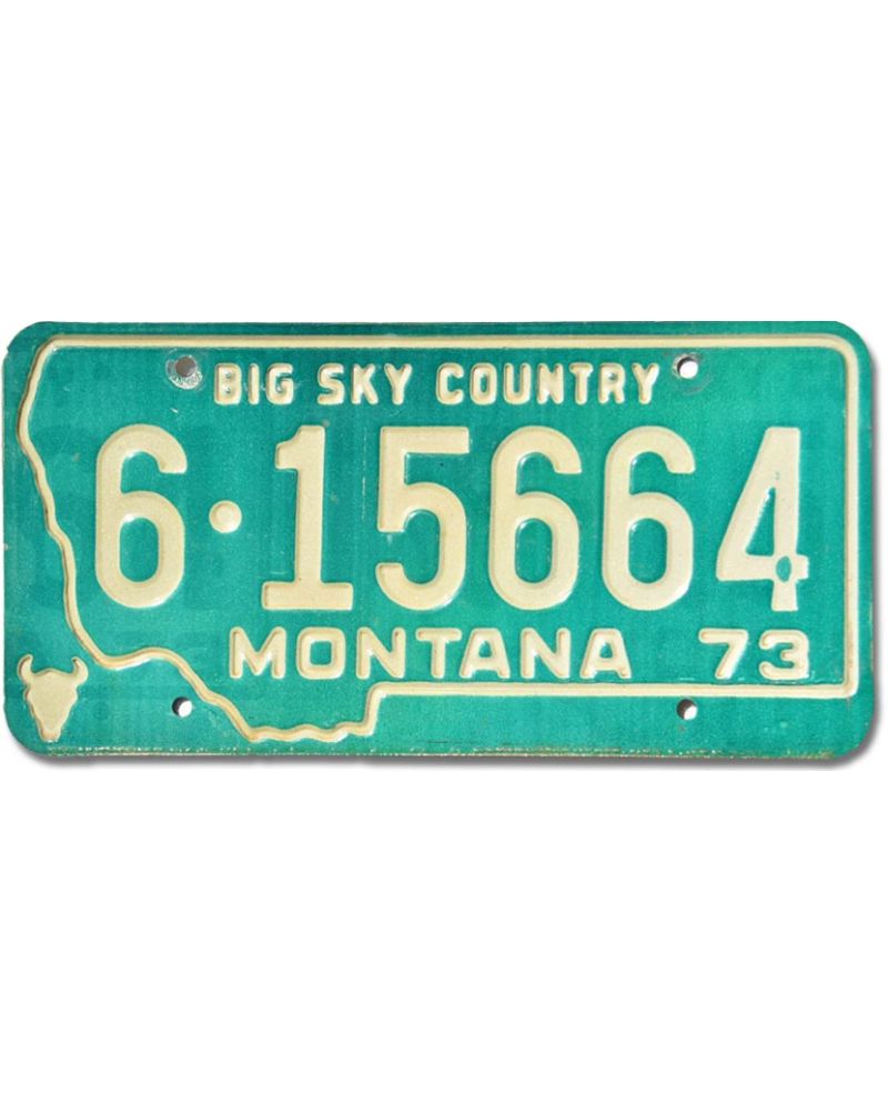 Tablica rejestracyjna USA Montana 1973 Green 6.15664