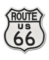 Moto nášivka Route 66 White 8 cm x 8 cm
