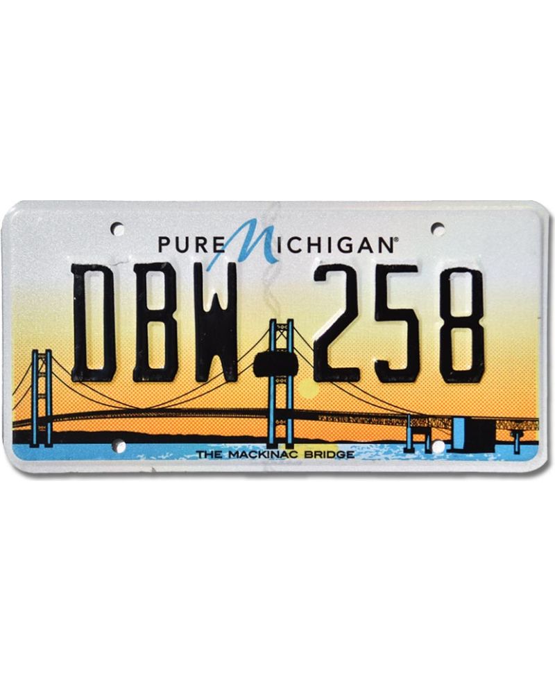 Tablica rejestracyjna USA Michigan Mackinac Bridge DBW 258