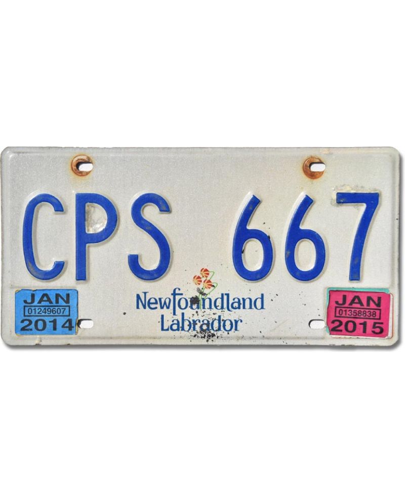 Kanadská SPZ Newfoundland Labrador CPS 667