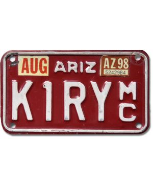 Tablica Rejestracyjna USA Arizona K1RYMC motocyklowa
