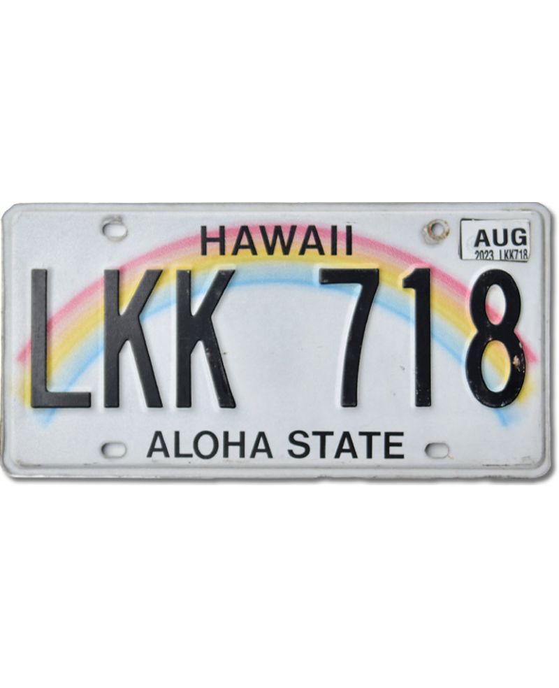 Tablica rejestracyjna USA Hawaii Aloha Rainbow LKK 718