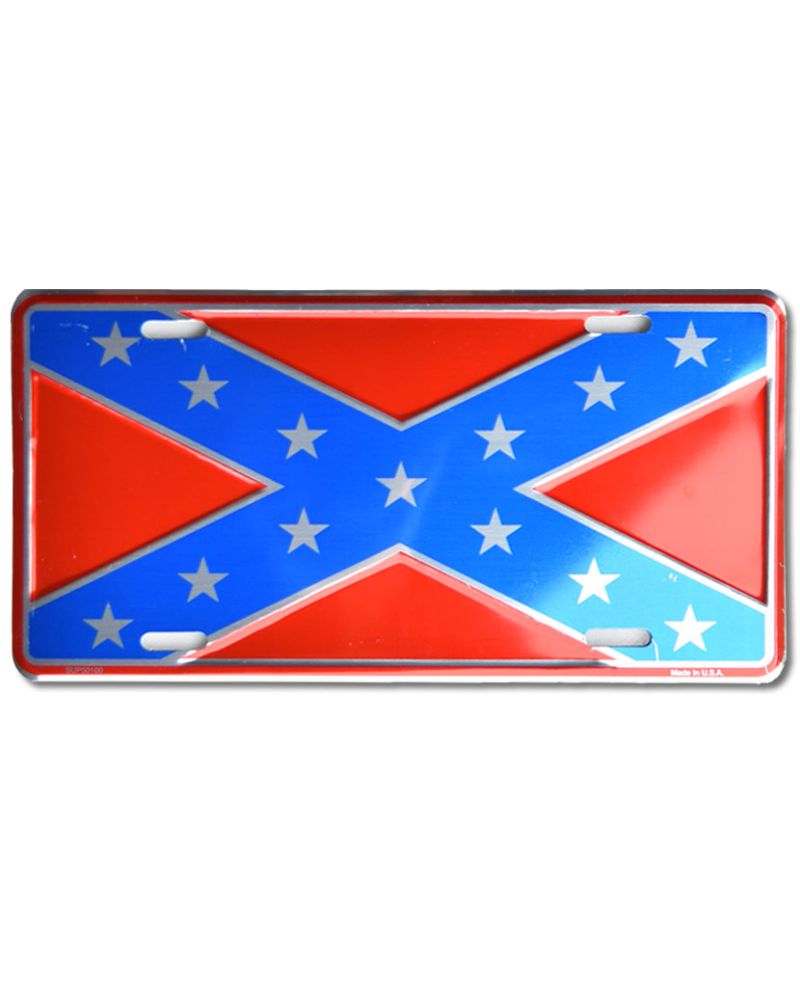 Americká SPZ Confederate Flag Anodized