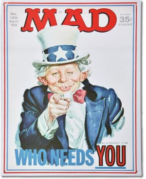 Tablica metalowa MAD Who Needs You 38 cm x 30 cm