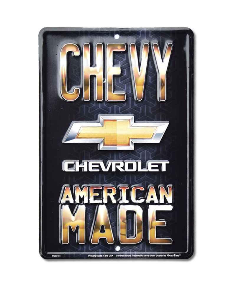 Plechová cedule Chevrolet American Made 30 cm x 20 cm