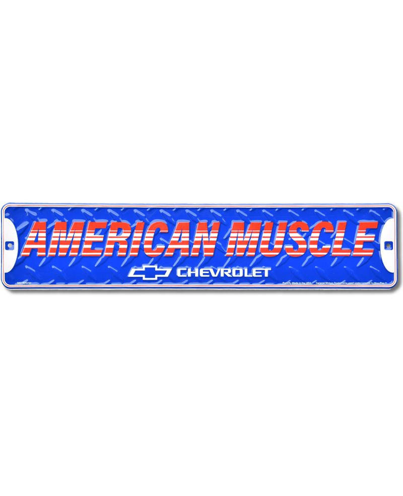 Tablica metalowa American Muscle Chevrolet 45 cm x 10 cm Tablica metalowa American Muscle Chevrolet 45 cm x 10 cm