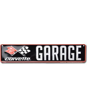 Tablica metalowa Corvette Garage 45 cm x 10 cm