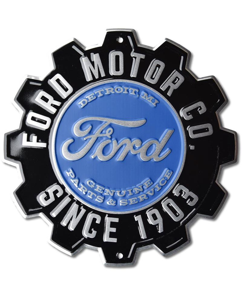 Tablica metalowa Ford Motor Co. Gear 30 cm