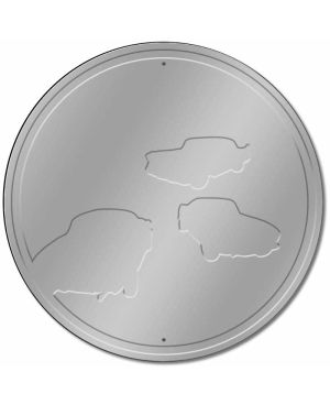 Plechová cedule Route 66 Gas round 30 cm
