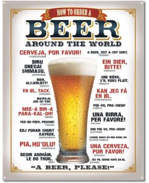 Tablica metalowa Beer Around the World 40 cm x 32 cm