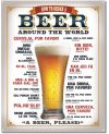 Tablica metalowa Beer Around the World 40 cm x 32 cm