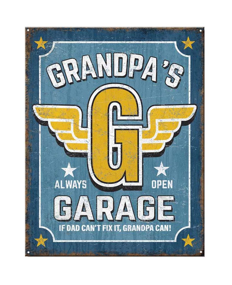 Tablica metalowa Grandpa´s Garage 40 cm x 32 cm