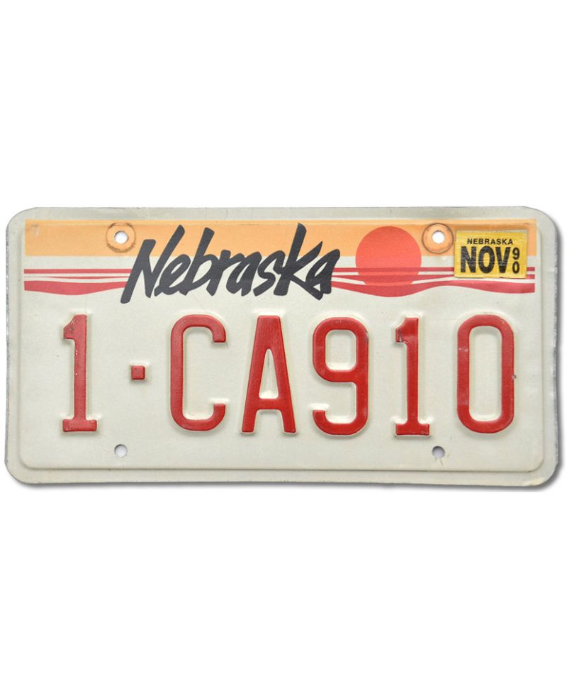 Tablica rejestracyjna USA Nebraska Sun