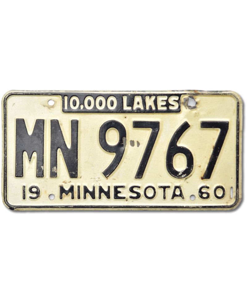 Tablica rejestracyjna USA Minnesota 1960 MN 9767