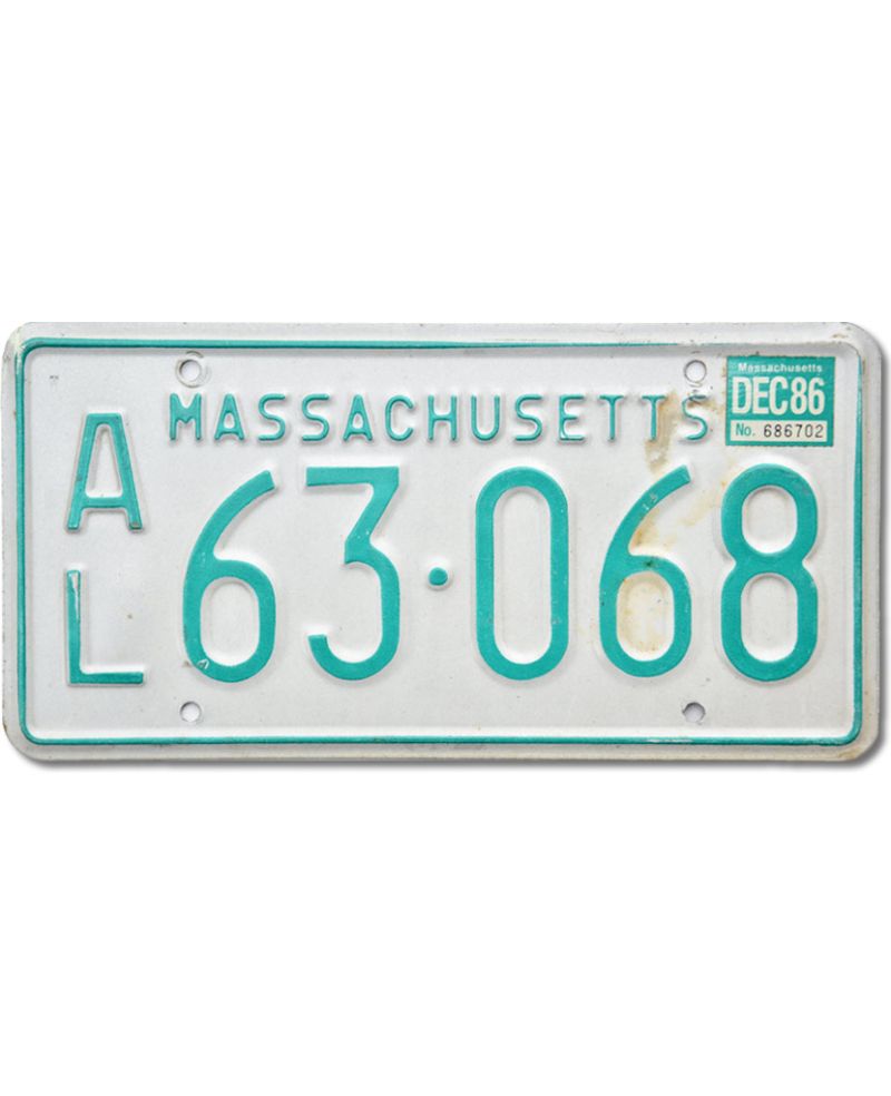 Tablica rejestracyjna USA Massachusetts AL63.068