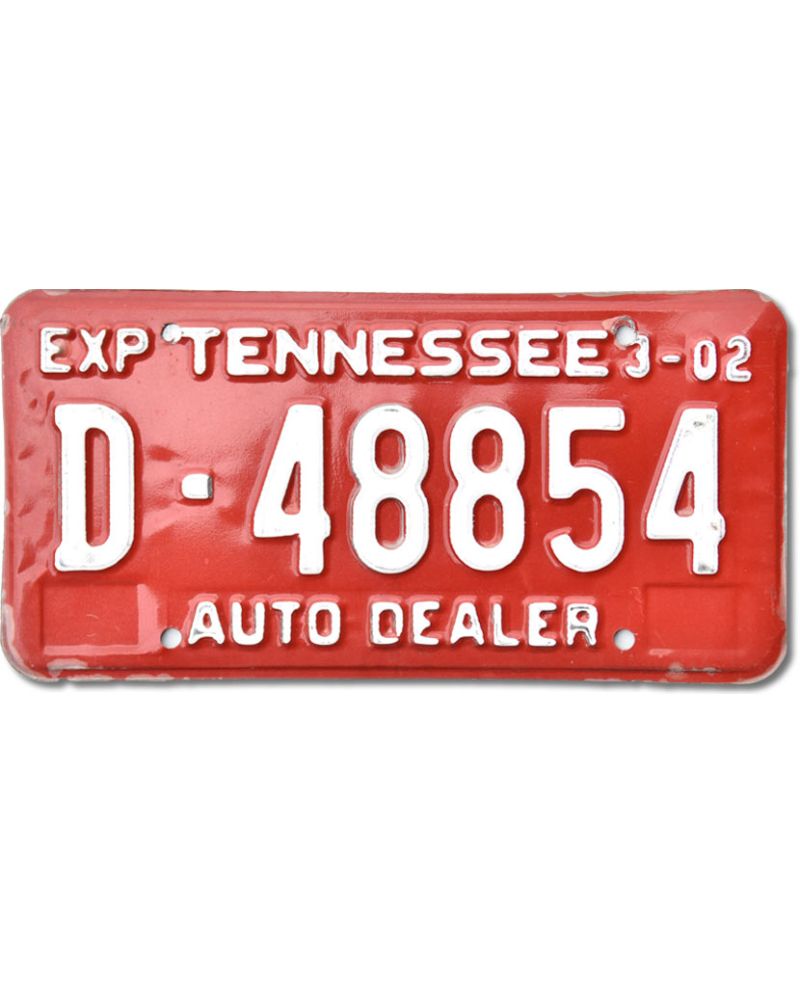 Americká SPZ Tennessee Auto Dealer Red D-48854