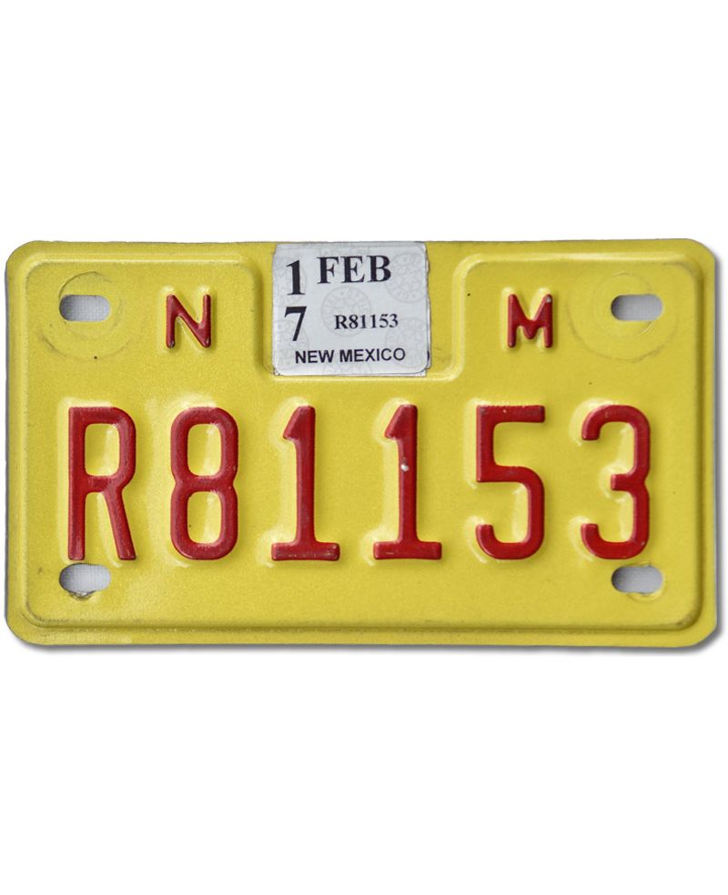 Moto americká SPZ New Mexico Yellow R81153