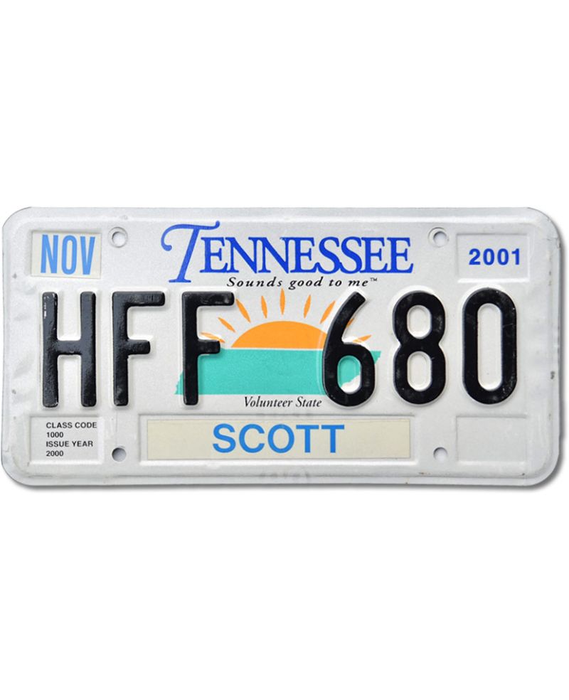 Tablica rejestracyjna USA Tennessee Sun